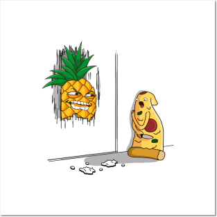 Crazy pineapple and pizza Posters and Art